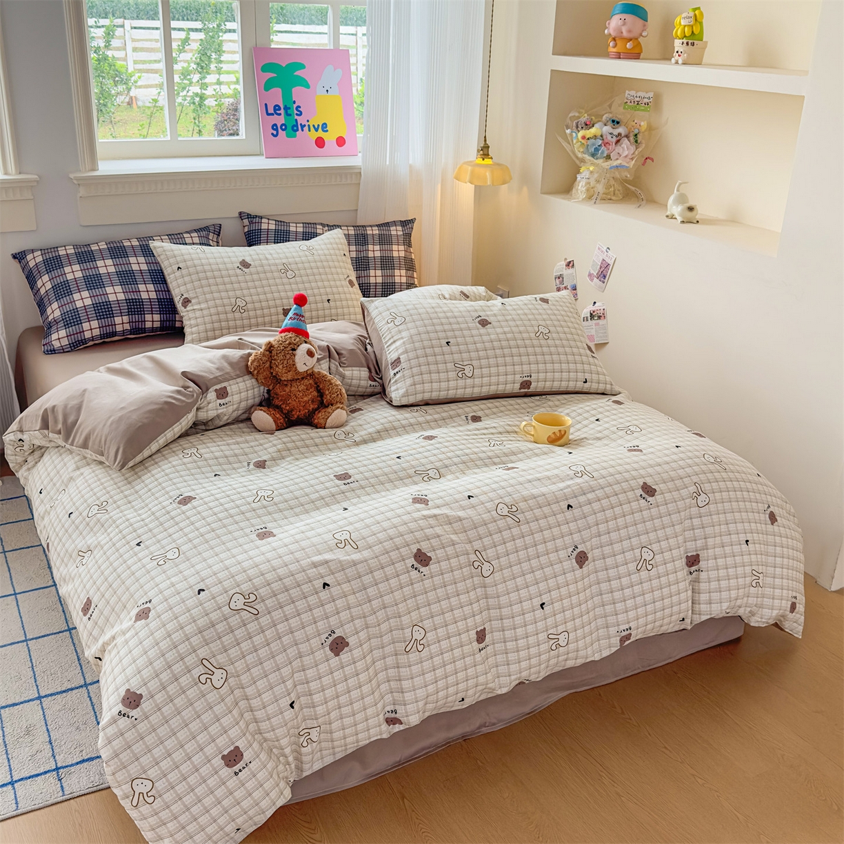 91家纺网 家纺一手货源 找家纺 恒爱家纺2025新款A类全棉印花四件套 愿如意