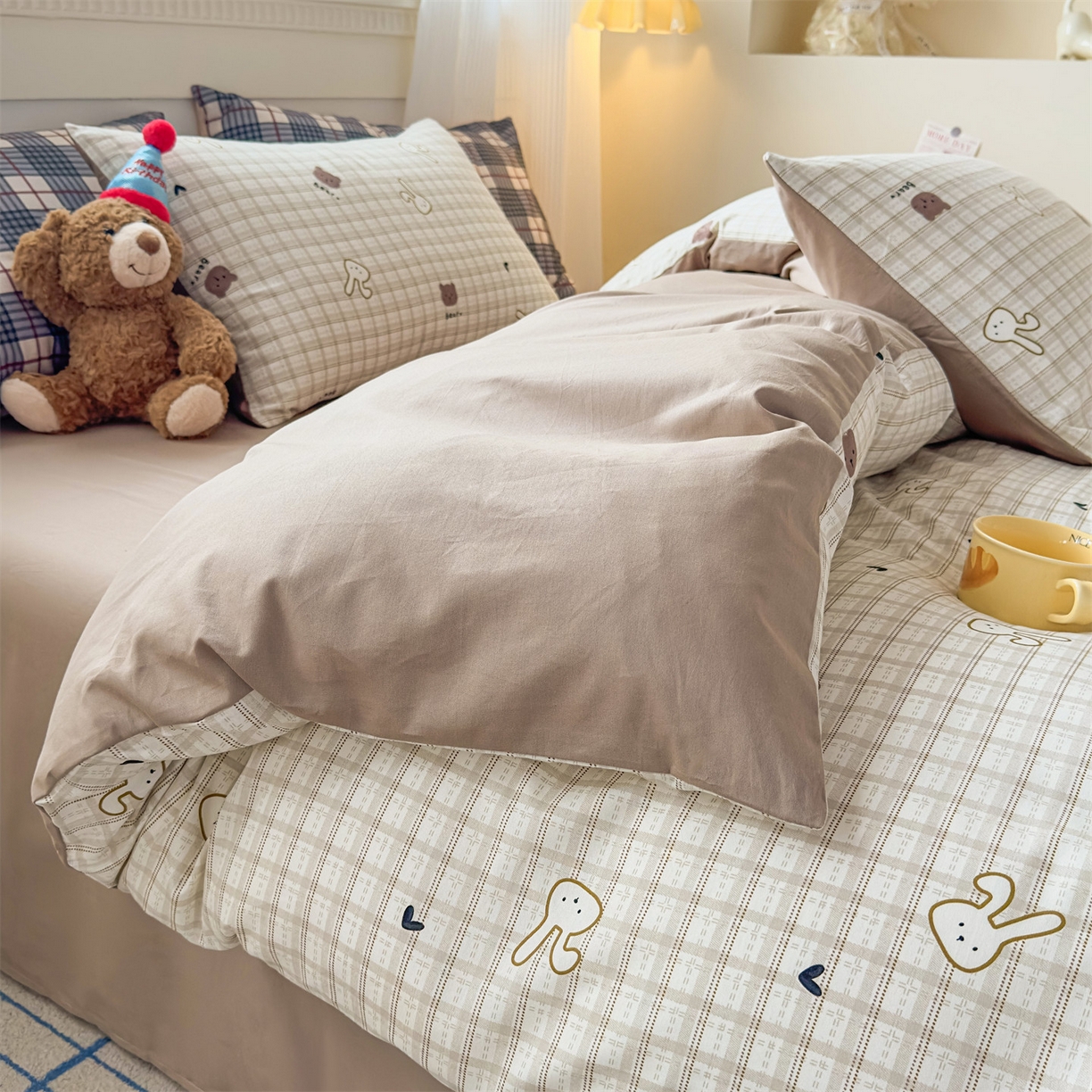 91家纺网 家纺一手货源 找家纺 恒爱家纺2025新款A类全棉印花四件套 愿如意