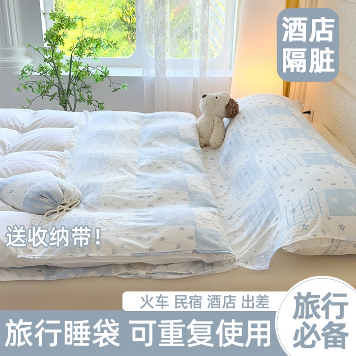 91家纺网 家纺一手货源 找家纺 （总）老K (原美阁）2025新款印花酒店隔脏睡袋单人床双人床酒店睡袋