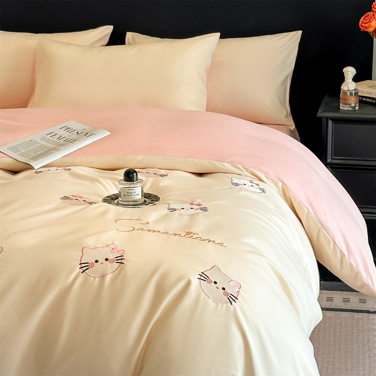 91家纺网 家纺一手货源 找家纺 （总）笙意家纺 2025新款亲肤水洗棉刺绣满绣四件套