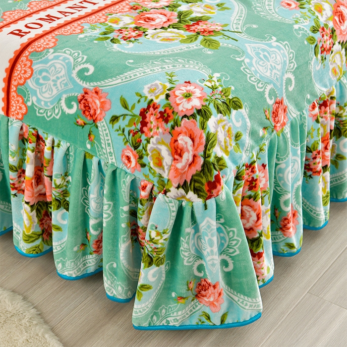 91家纺网 家纺一手货源 找家纺 缘莉娜家纺 2025高克重8斤牛奶绒四件套金貂绒法莱绒加厚保暖直播电商爆款 幸福花间