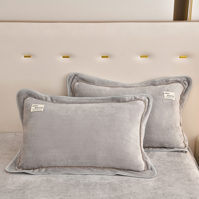 91家纺网 家纺一手货源 找家纺 缘莉娜家纺 2025高克重8斤牛奶绒四件套金貂绒法莱绒加厚保暖直播电商爆款 灰色