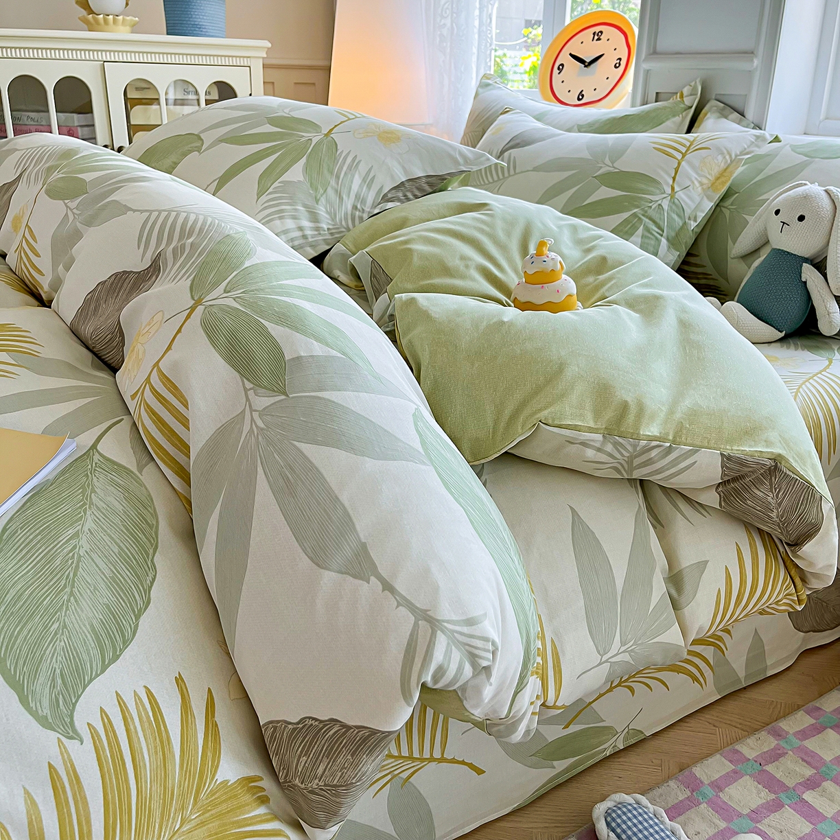 91家纺网 家纺一手货源 找家纺 （总）禧安居 2025新款高支高密活性印染全棉印花四件套全棉四件套三件套被套（支持定制尺寸）