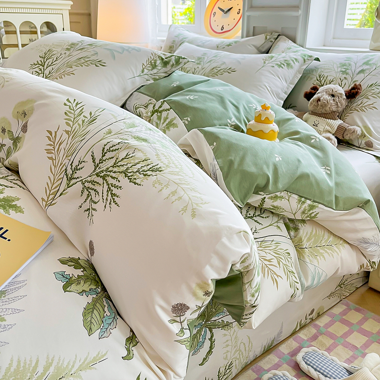 91家纺网 家纺一手货源 找家纺 （总）禧安居 2025新款高支高密活性印染全棉印花四件套全棉四件套三件套被套（支持定制尺寸）