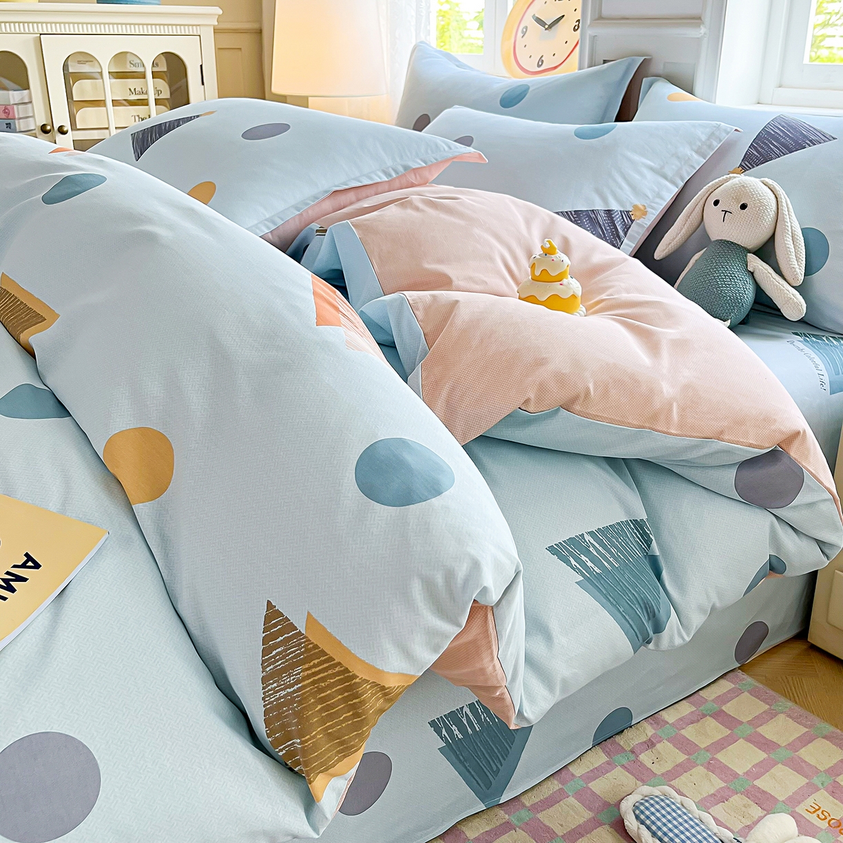 91家纺网 家纺一手货源 找家纺 （总）禧安居 2025新款高支高密活性印染全棉印花四件套全棉四件套三件套被套（支持定制尺寸）