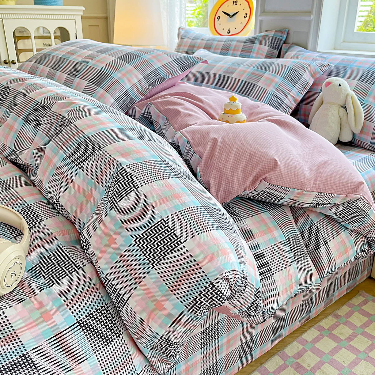 91家纺网 家纺一手货源 找家纺 （总）禧安居 2025新款高支高密活性印染全棉印花四件套全棉四件套三件套被套（支持定制尺寸）