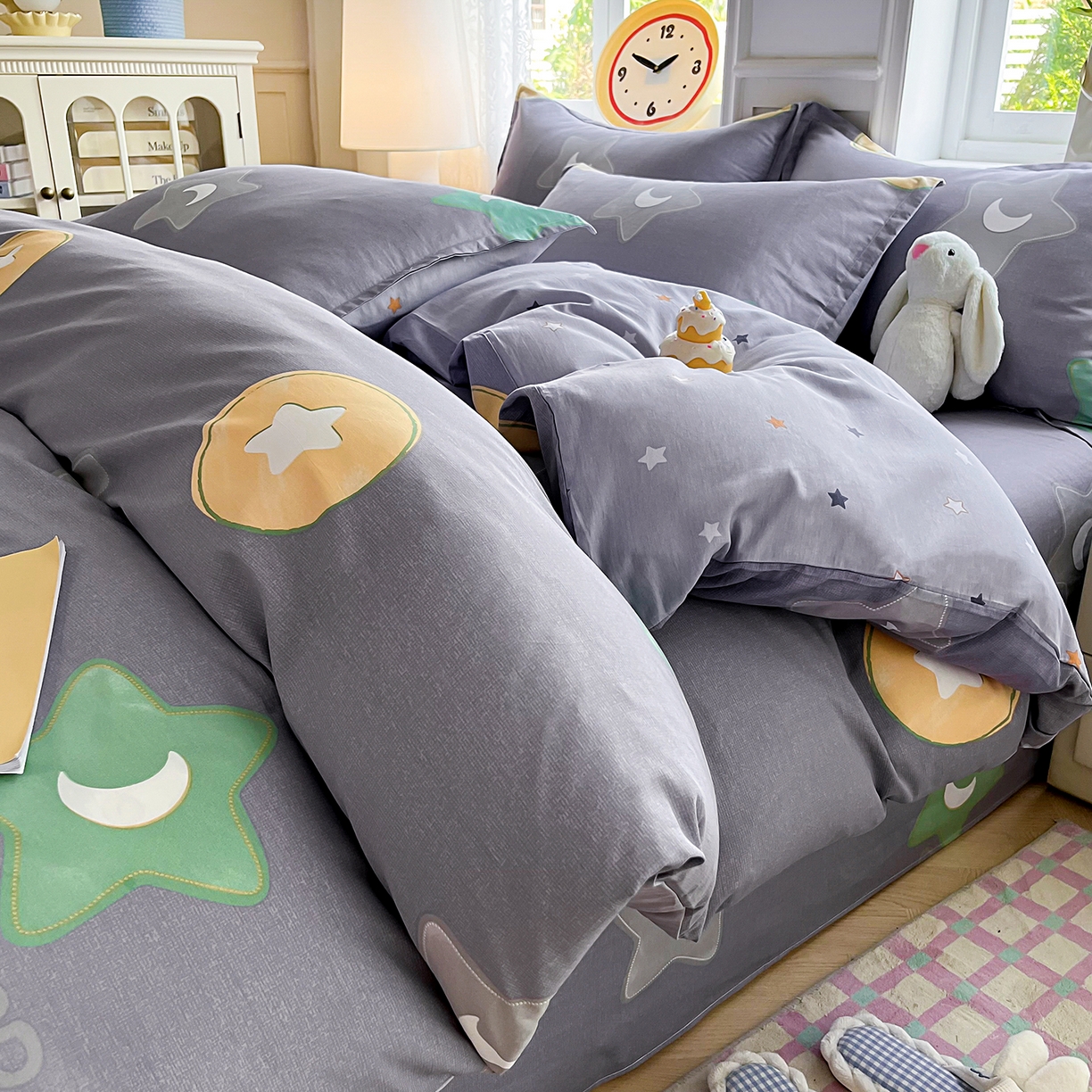 91家纺网 家纺一手货源 找家纺 （总）禧安居 2025新款高支高密活性印染全棉印花四件套全棉四件套三件套被套（支持定制尺寸）