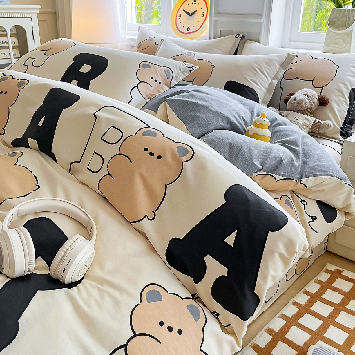 91家纺网 家纺一手货源 找家纺 （总）禧安居 2025新款高支高密活性印染全棉印花四件套全棉四件套三件套被套（支持定制尺寸）