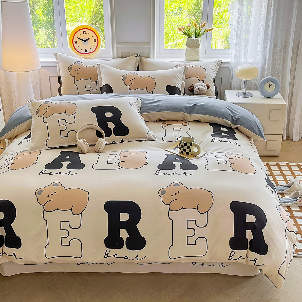 91家纺网 家纺一手货源 找家纺 （总）禧安居 2025新款高支高密活性印染全棉印花四件套全棉四件套三件套被套（支持定制尺寸）