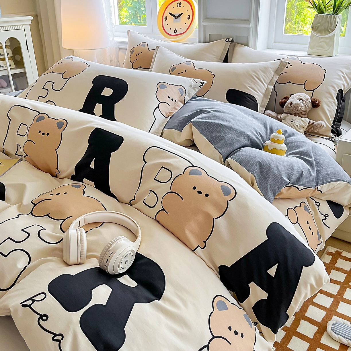 91家纺网 家纺一手货源 找家纺 （总）禧安居 2025新款高支高密活性印染全棉印花四件套全棉四件套三件套被套（支持定制尺寸）