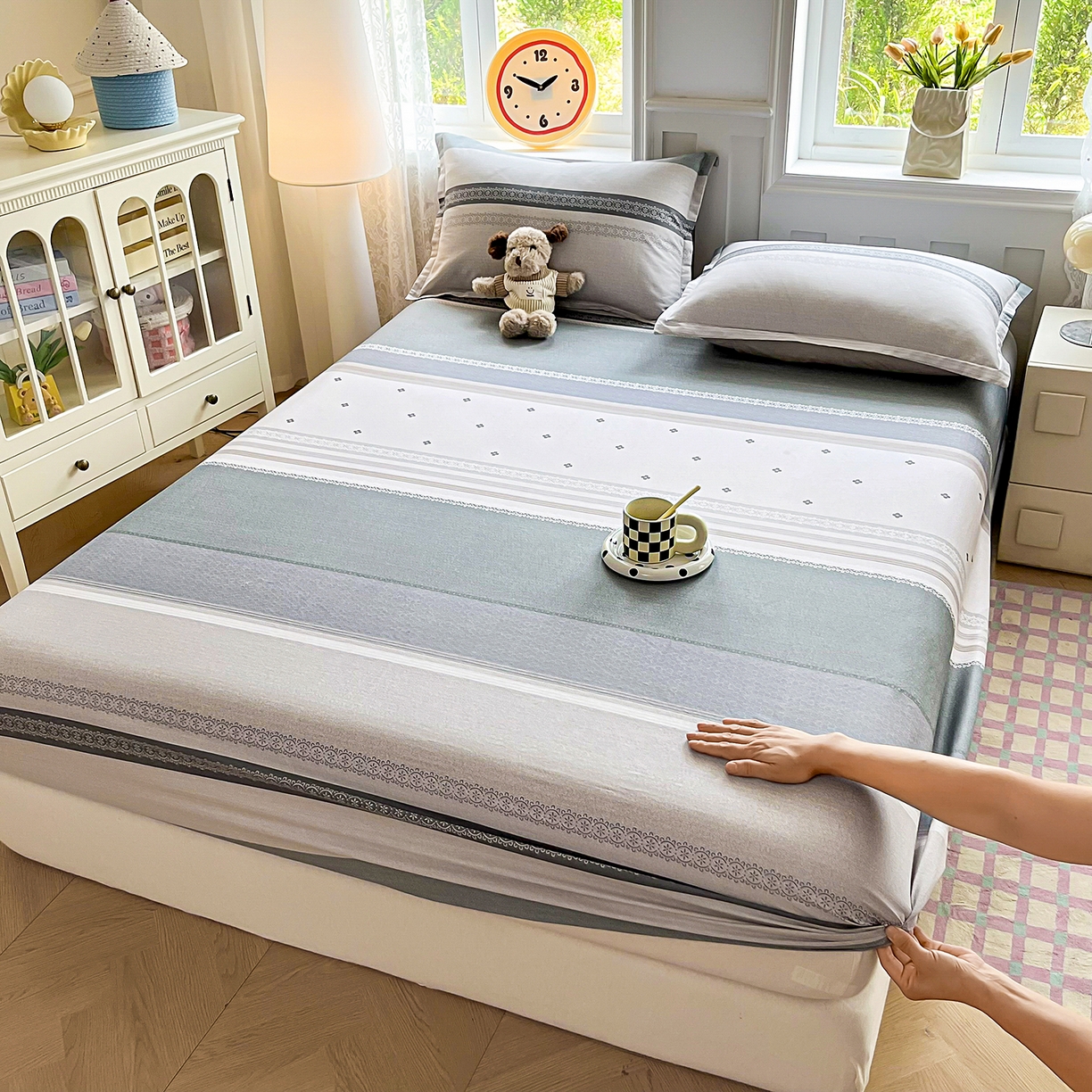 91家纺网 家纺一手货源 找家纺 禧安居 2025新款高支高密活性印染全棉印花四件套全棉四件套三件套被套（支持定制尺寸） 艾瑞克