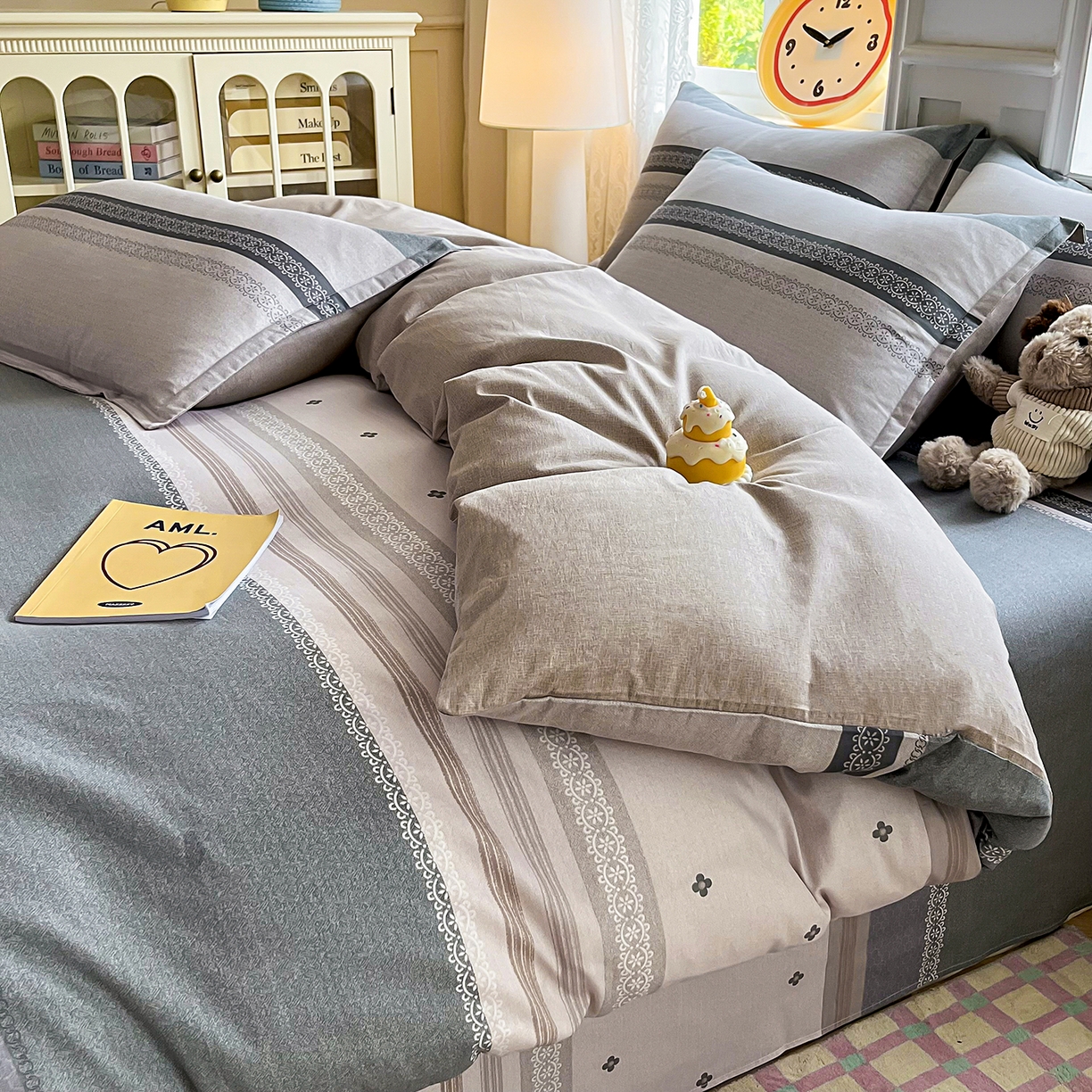 91家纺网 家纺一手货源 找家纺 禧安居 2025新款高支高密活性印染全棉印花四件套全棉四件套三件套被套（支持定制尺寸） 艾瑞克