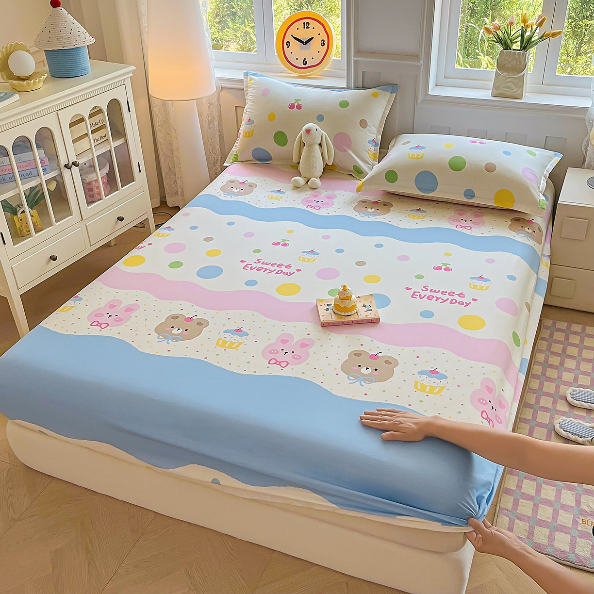 91家纺网 家纺一手货源 找家纺 禧安居 2025新款高支高密活性印染全棉印花四件套全棉四件套三件套被套（支持定制尺寸） 彩萌伙伴