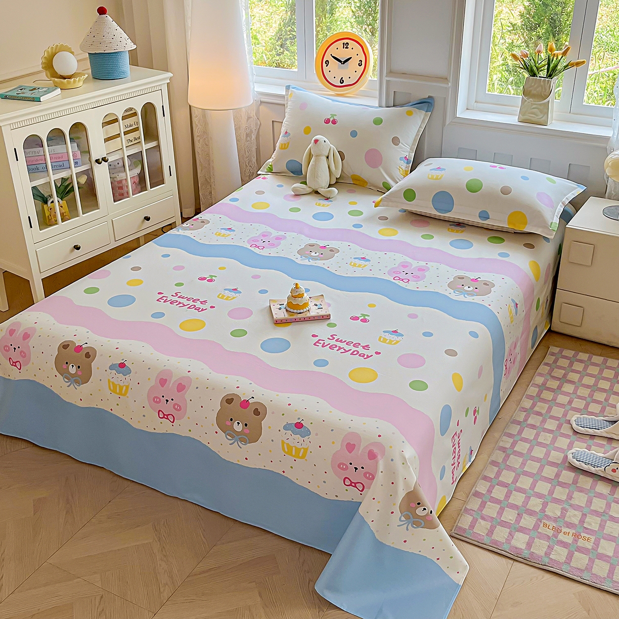 91家纺网 家纺一手货源 找家纺 禧安居 2025新款高支高密活性印染全棉印花四件套全棉四件套三件套被套（支持定制尺寸） 彩萌伙伴