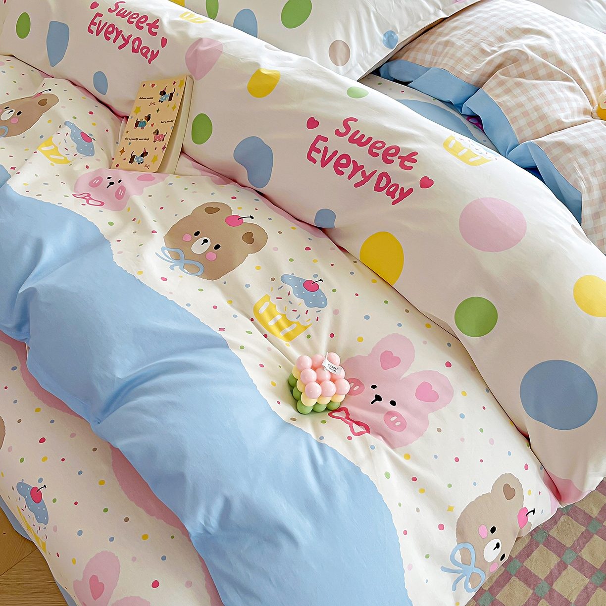 91家纺网 家纺一手货源 找家纺 禧安居 2025新款高支高密活性印染全棉印花四件套全棉四件套三件套被套（支持定制尺寸） 彩萌伙伴