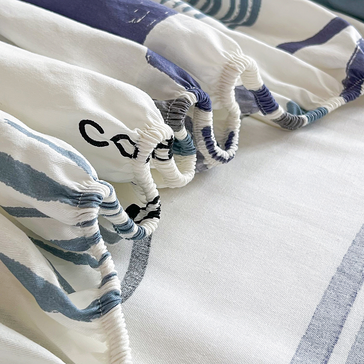 91家纺网 家纺一手货源 找家纺 禧安居 2025新款高支高密活性印染全棉印花四件套全棉四件套三件套被套（支持定制尺寸） 海盐薄荷