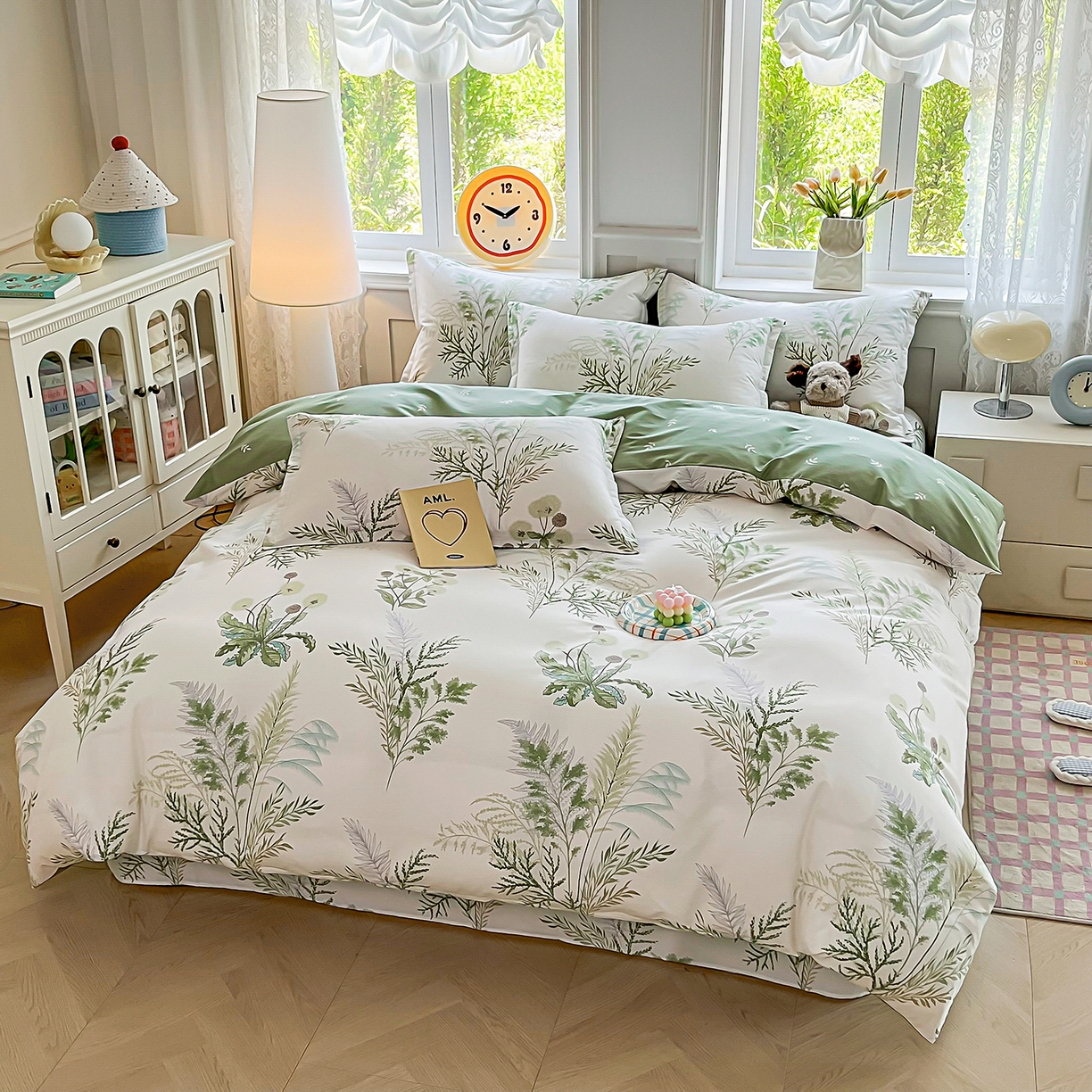 91家纺网 家纺一手货源 找家纺 禧安居 2025新款高支高密活性印染全棉印花四件套全棉四件套三件套被套（支持定制尺寸） 金秋暖阳