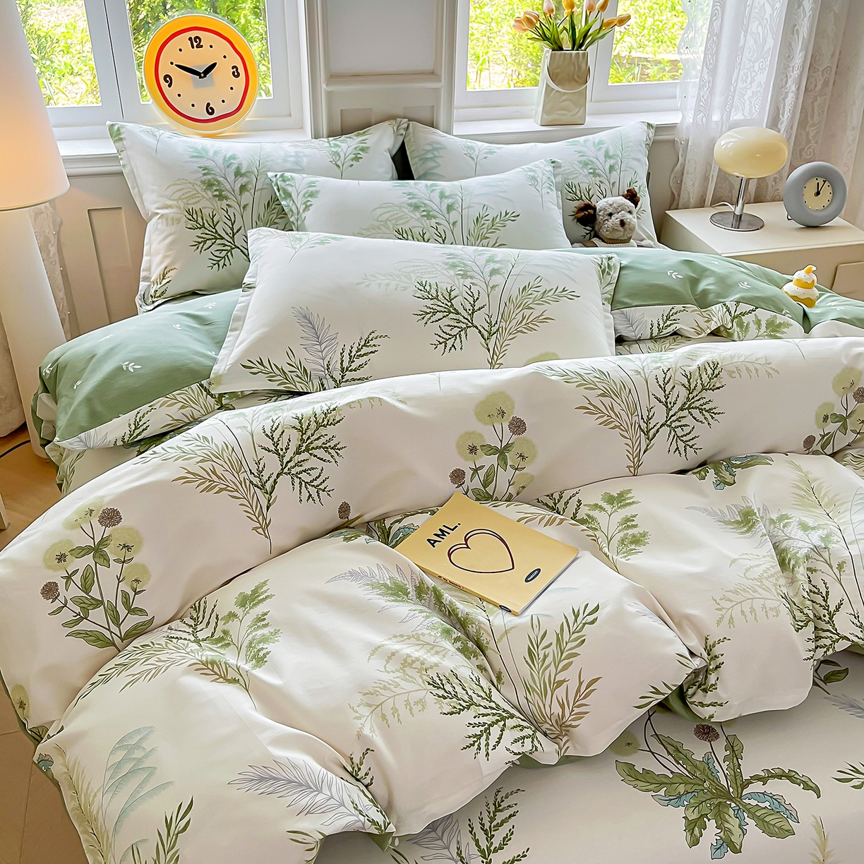 91家纺网 家纺一手货源 找家纺 禧安居 2025新款高支高密活性印染全棉印花四件套全棉四件套三件套被套（支持定制尺寸） 金秋暖阳