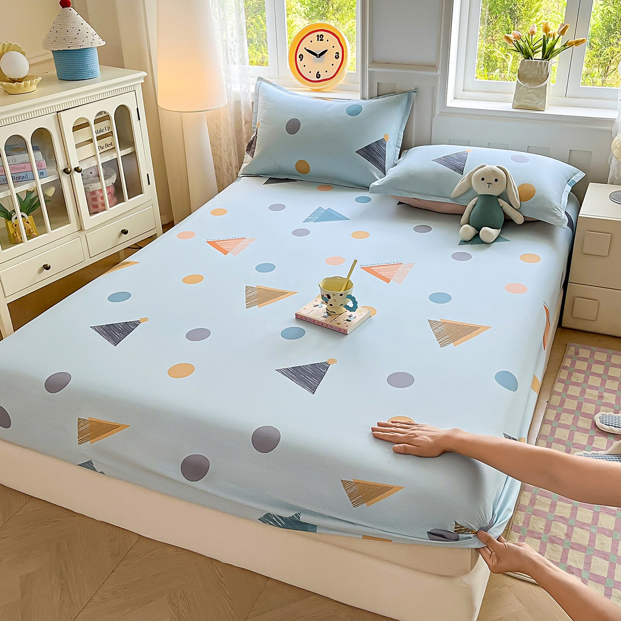 91家纺网 家纺一手货源 找家纺 禧安居 2025新款高支高密活性印染全棉印花四件套全棉四件套三件套被套（支持定制尺寸） 快乐周末