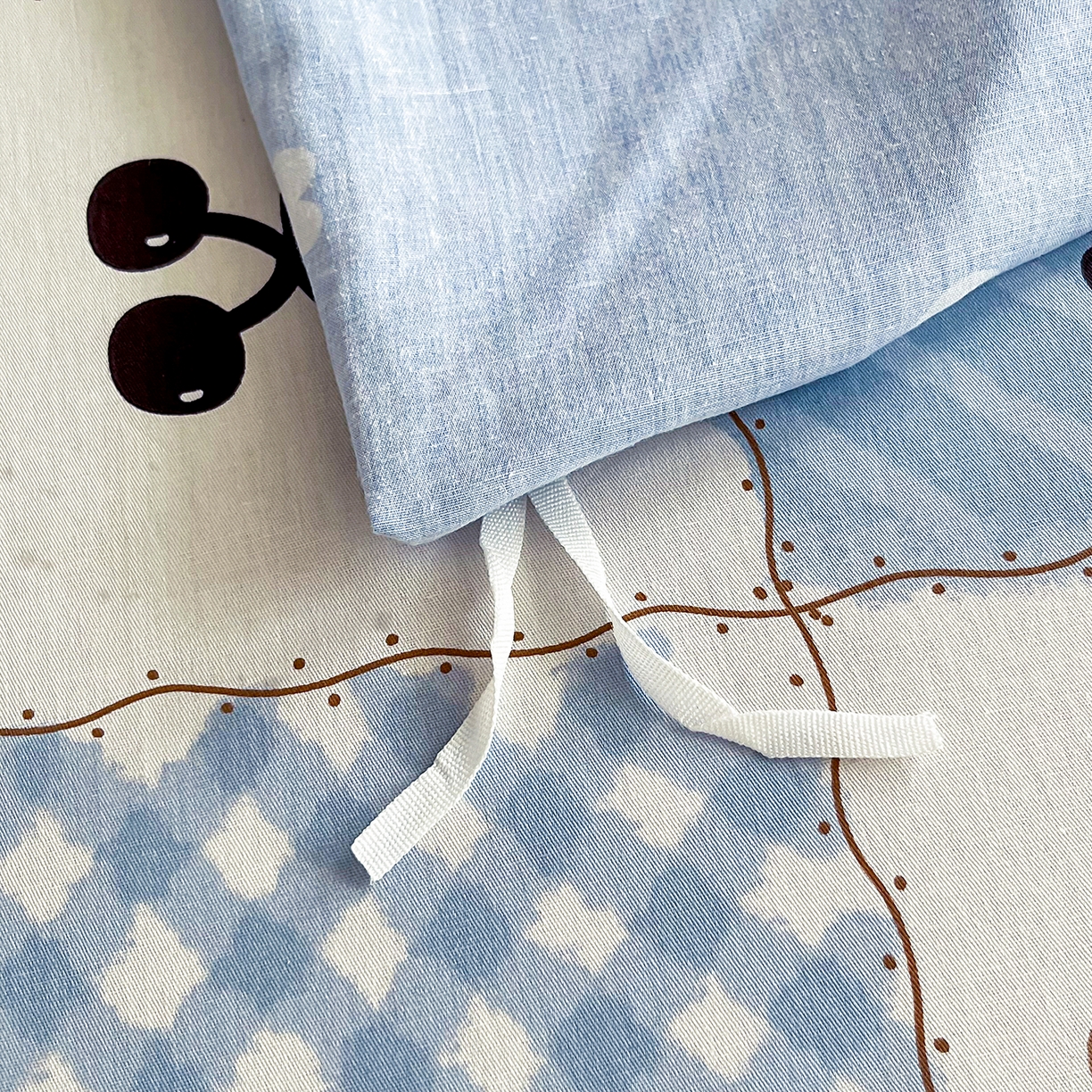 91家纺网 家纺一手货源 找家纺 禧安居 2025新款高支高密活性印染全棉印花四件套全棉四件套三件套被套（支持定制尺寸） 兰黛小熊