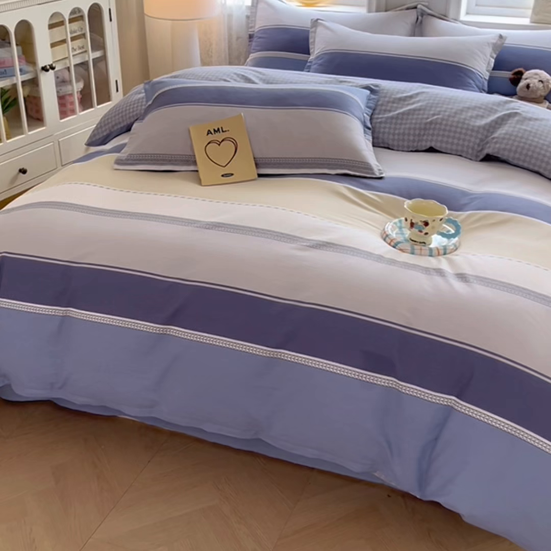 91家纺网 家纺一手货源 找家纺 禧安居 2025新款高支高密活性印染全棉印花四件套全棉四件套三件套被套（支持定制尺寸） 凌川