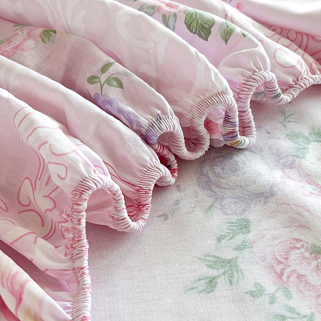 91家纺网 家纺一手货源 找家纺 禧安居 2025新款高支高密活性印染全棉印花四件套全棉四件套三件套被套（支持定制尺寸） 绿茵庭院