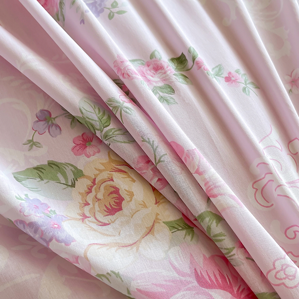 91家纺网 家纺一手货源 找家纺 禧安居 2025新款高支高密活性印染全棉印花四件套全棉四件套三件套被套（支持定制尺寸） 绿茵庭院