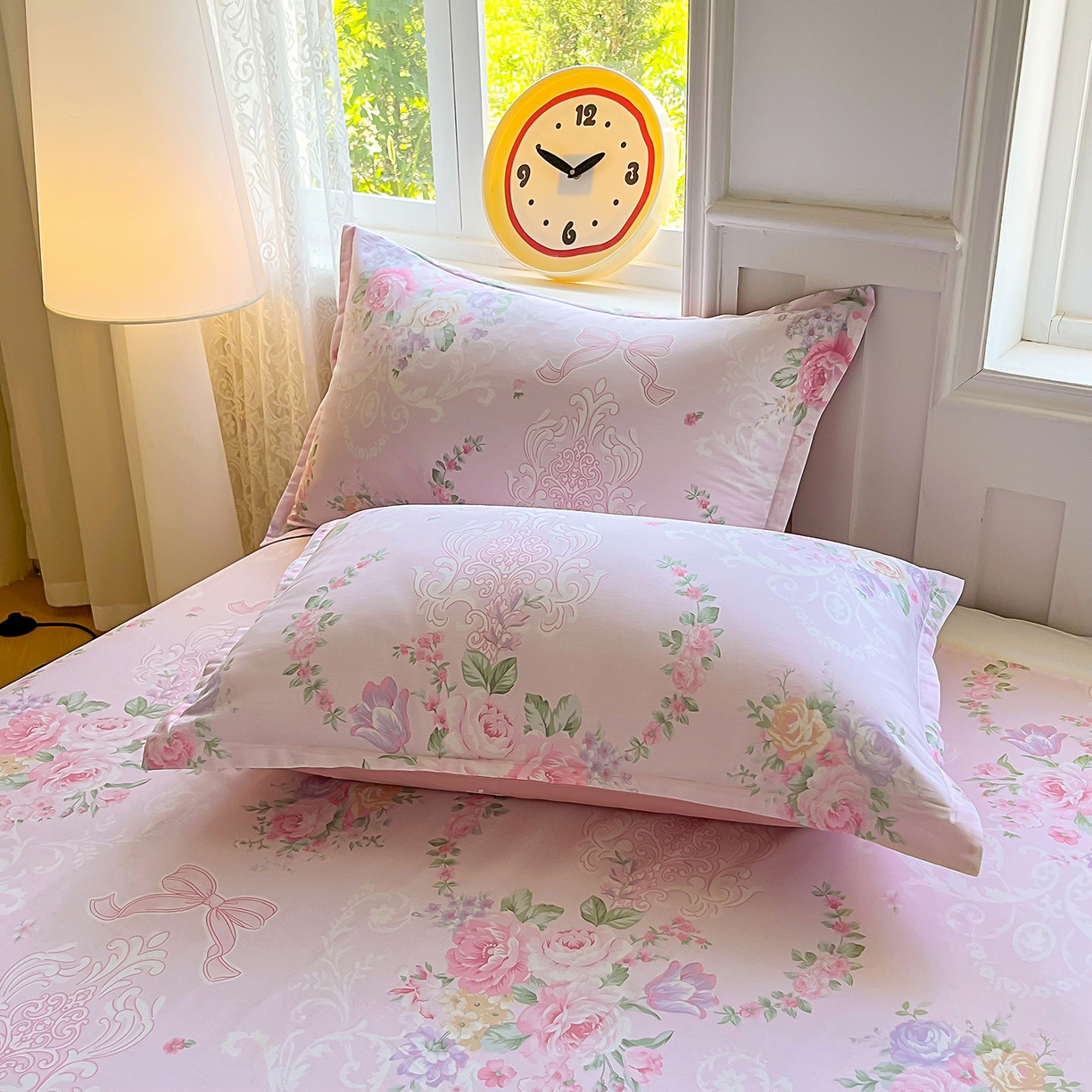 91家纺网 家纺一手货源 找家纺 禧安居 2025新款高支高密活性印染全棉印花四件套全棉四件套三件套被套（支持定制尺寸） 绿茵庭院