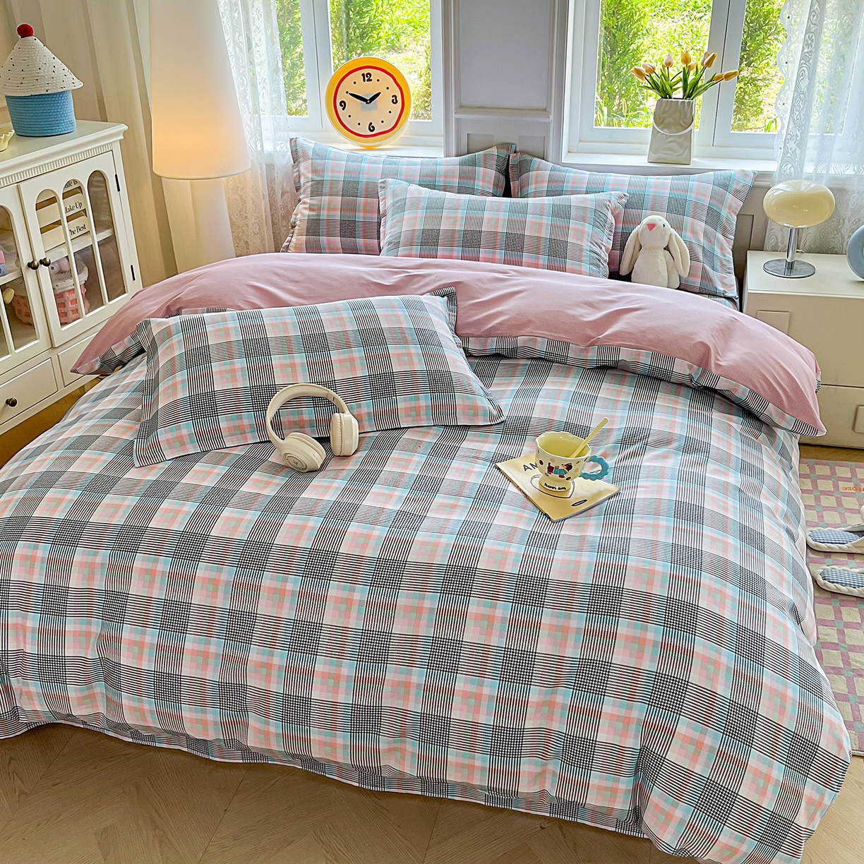 91家纺网 家纺一手货源 找家纺 禧安居 2025新款高支高密活性印染全棉印花四件套全棉四件套三件套被套（支持定制尺寸） 漫语