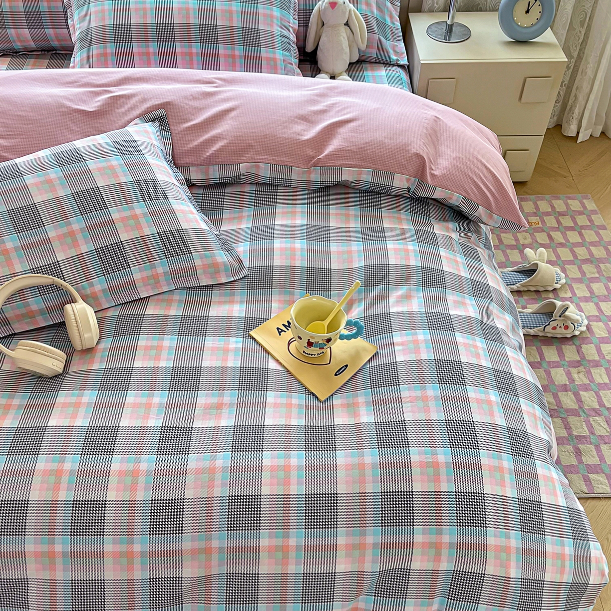 91家纺网 家纺一手货源 找家纺 禧安居 2025新款高支高密活性印染全棉印花四件套全棉四件套三件套被套（支持定制尺寸） 漫语