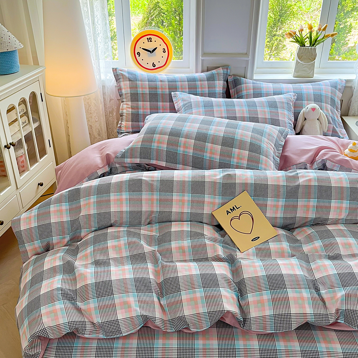 91家纺网 家纺一手货源 找家纺 禧安居 2025新款高支高密活性印染全棉印花四件套全棉四件套三件套被套（支持定制尺寸） 漫语