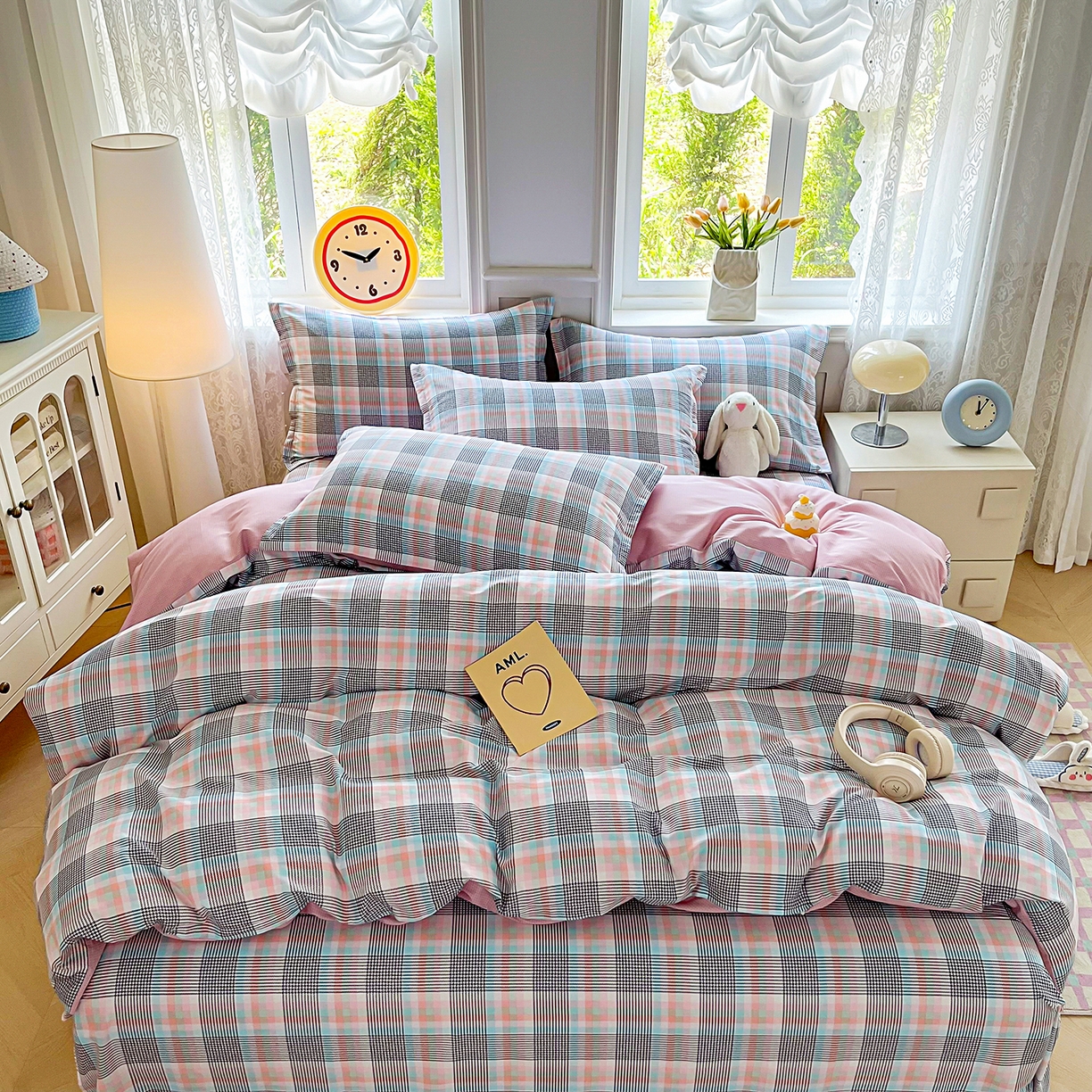 91家纺网 家纺一手货源 找家纺 禧安居 2025新款高支高密活性印染全棉印花四件套全棉四件套三件套被套（支持定制尺寸） 漫语