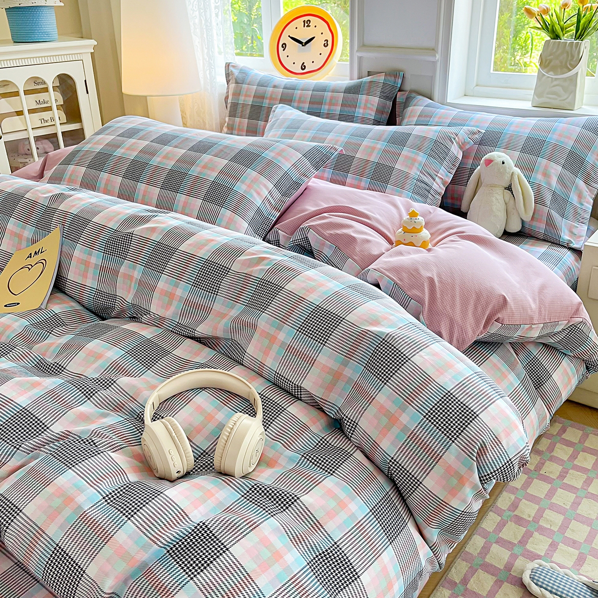 91家纺网 家纺一手货源 找家纺 禧安居 2025新款高支高密活性印染全棉印花四件套全棉四件套三件套被套（支持定制尺寸） 漫语