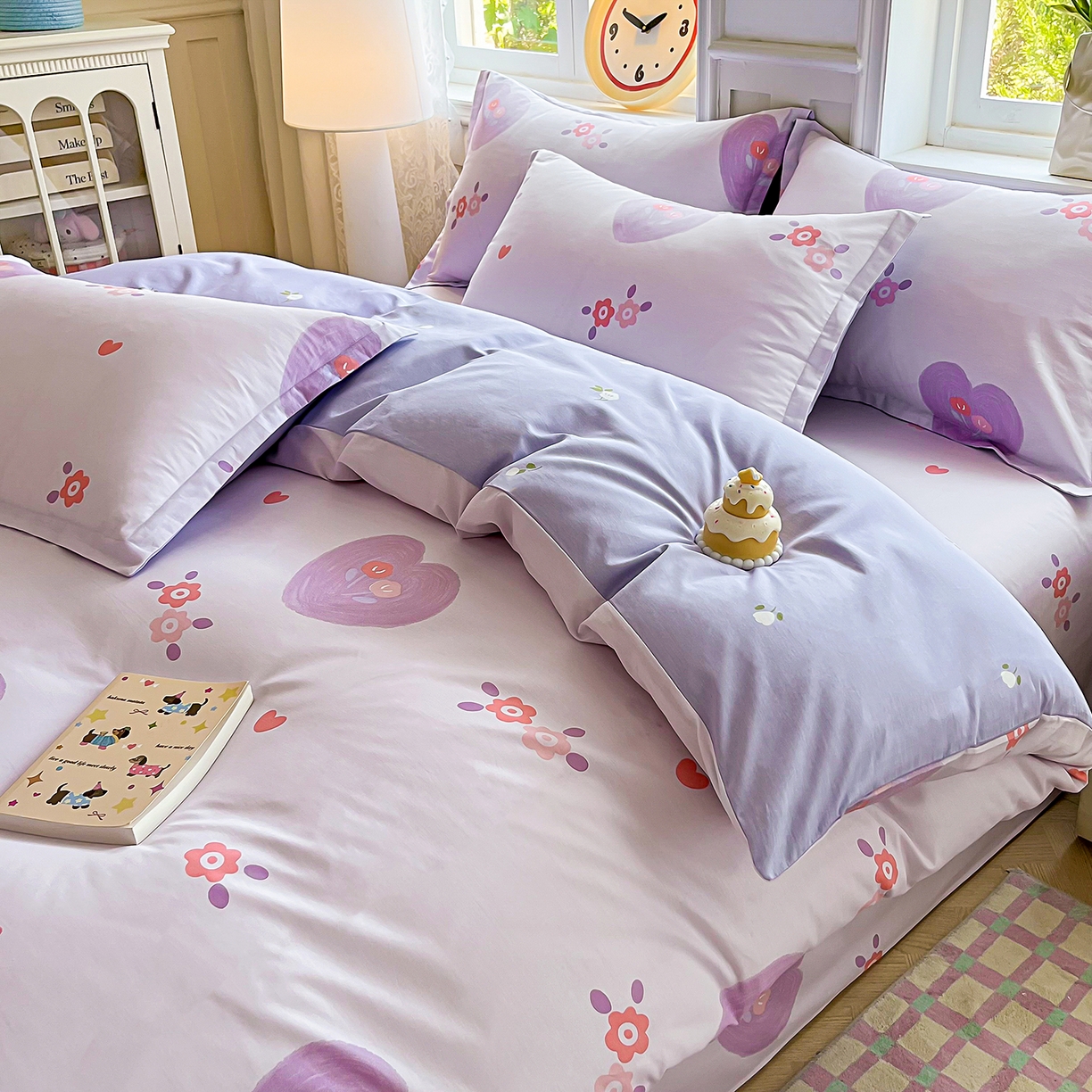 91家纺网 家纺一手货源 找家纺 禧安居 2025新款高支高密活性印染全棉印花四件套全棉四件套三件套被套（支持定制尺寸） 美杜莎