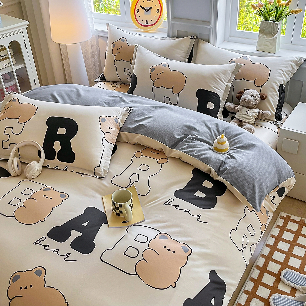 91家纺网 家纺一手货源 找家纺 禧安居 2025新款高支高密活性印染全棉印花四件套全棉四件套三件套被套（支持定制尺寸） 小淘气