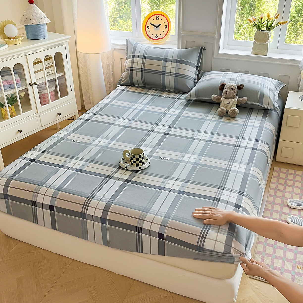 91家纺网 家纺一手货源 找家纺 禧安居 2025新款高支高密活性印染全棉印花四件套全棉四件套三件套被套（支持定制尺寸） 一语空间