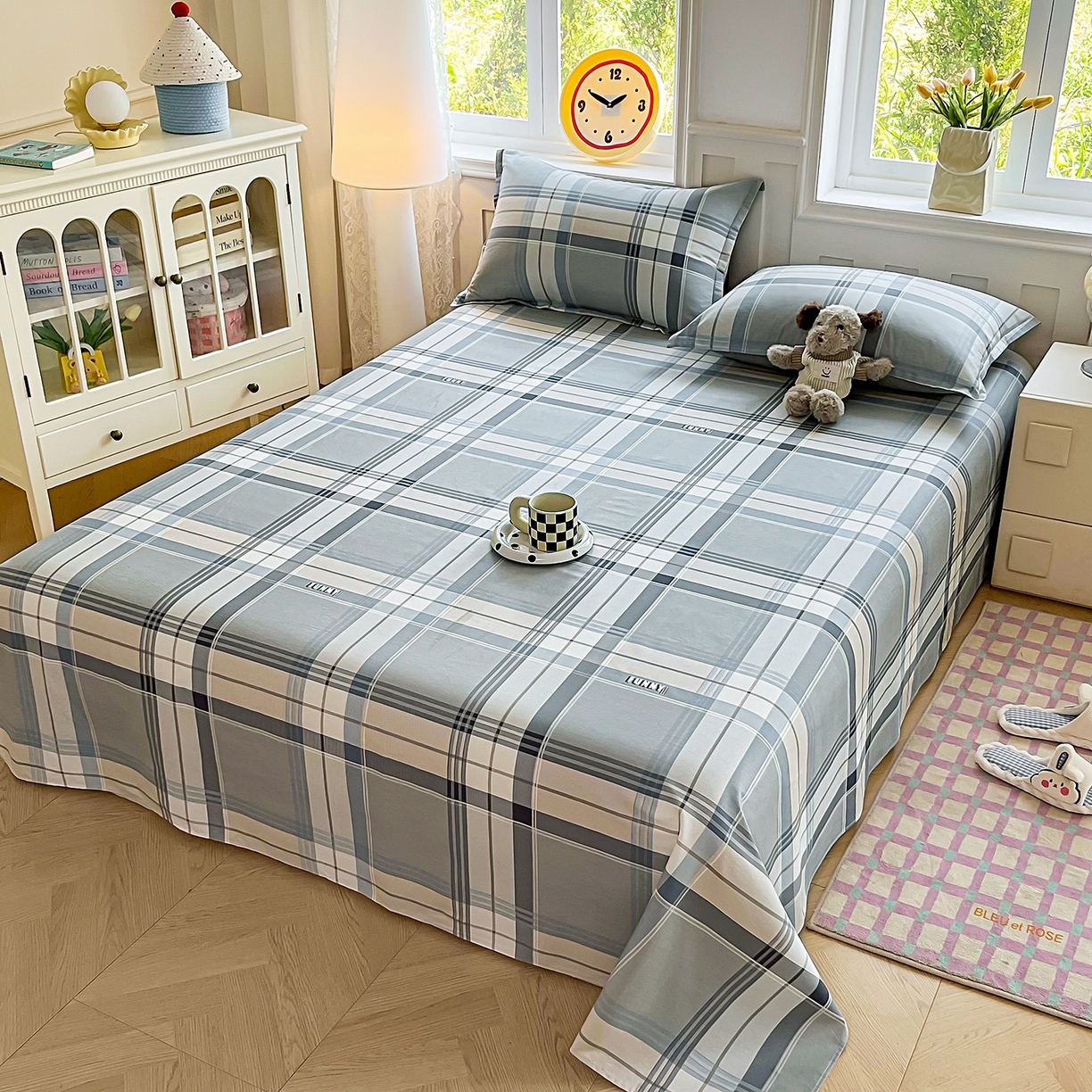 91家纺网 家纺一手货源 找家纺 禧安居 2025新款高支高密活性印染全棉印花四件套全棉四件套三件套被套（支持定制尺寸） 一语空间