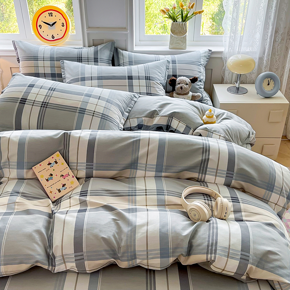 91家纺网 家纺一手货源 找家纺 禧安居 2025新款高支高密活性印染全棉印花四件套全棉四件套三件套被套（支持定制尺寸） 一语空间