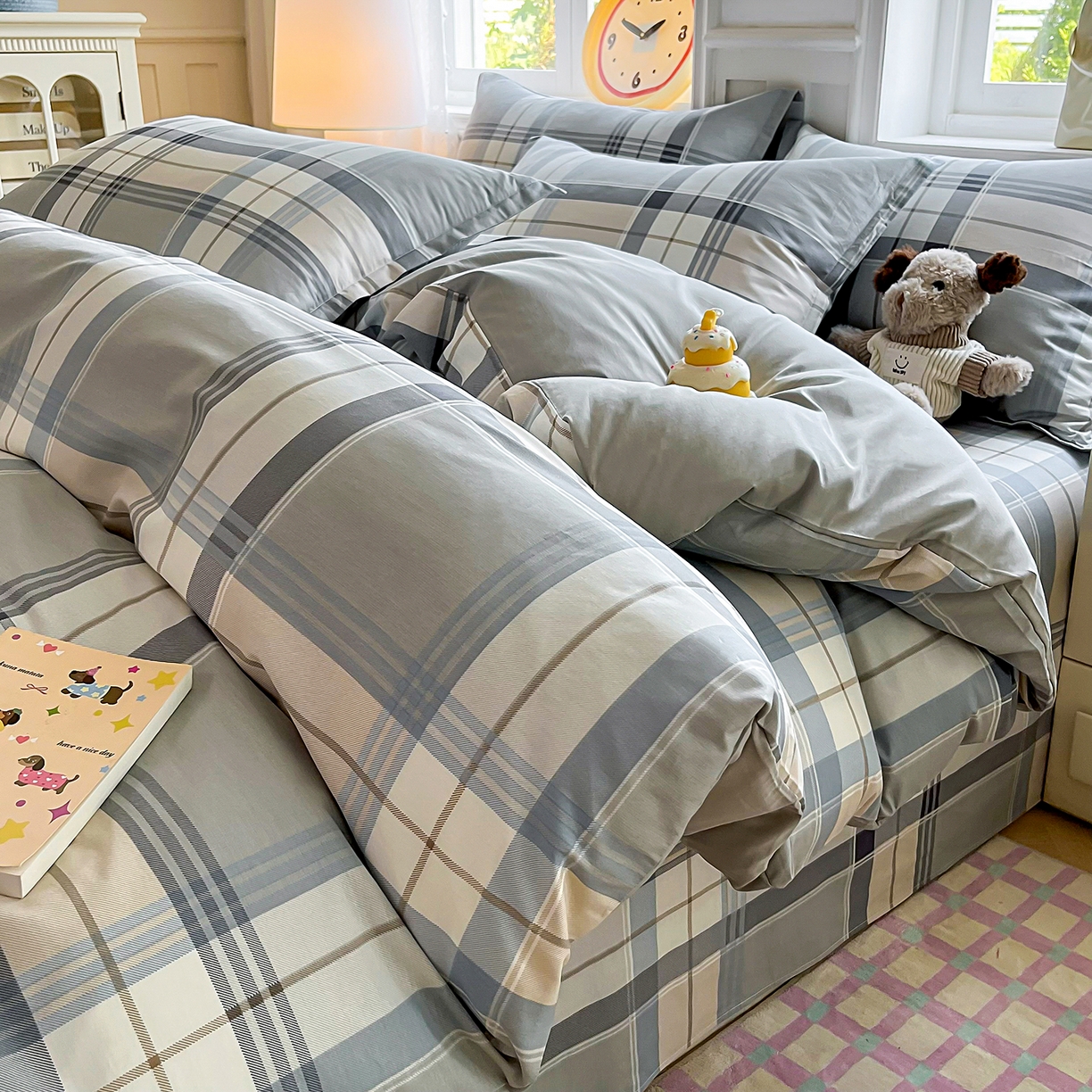 91家纺网 家纺一手货源 找家纺 禧安居 2025新款高支高密活性印染全棉印花四件套全棉四件套三件套被套（支持定制尺寸） 一语空间