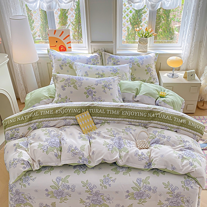 91家纺网 家纺一手货源 找家纺 （总）禧安居 2025新款高支高密活性印染全棉被套单被套（支持定制尺寸）