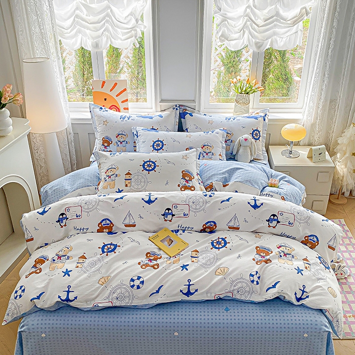 91家纺网 家纺一手货源 找家纺 （总）禧安居 2025新款高支高密活性印染全棉被套单被套（支持定制尺寸）