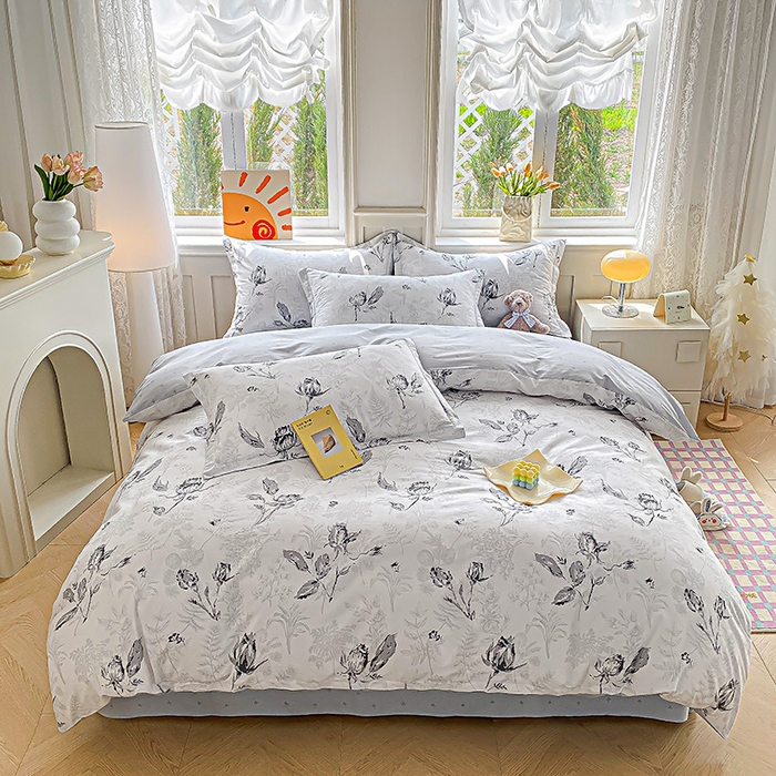 91家纺网 家纺一手货源 找家纺 （总）禧安居 2025新款高支高密活性印染全棉被套单被套（支持定制尺寸）