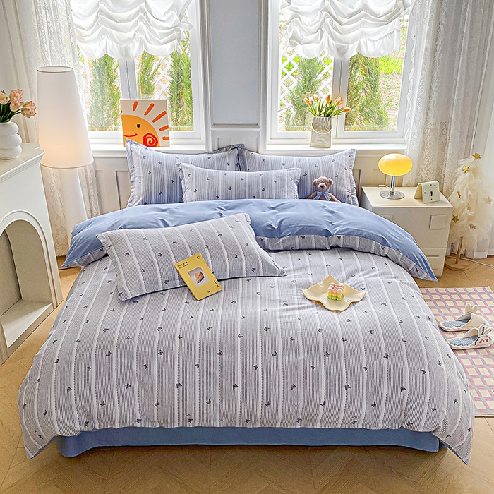 91家纺网 家纺一手货源 找家纺 （总）禧安居 2025新款高支高密活性印染全棉被套单被套（支持定制尺寸）