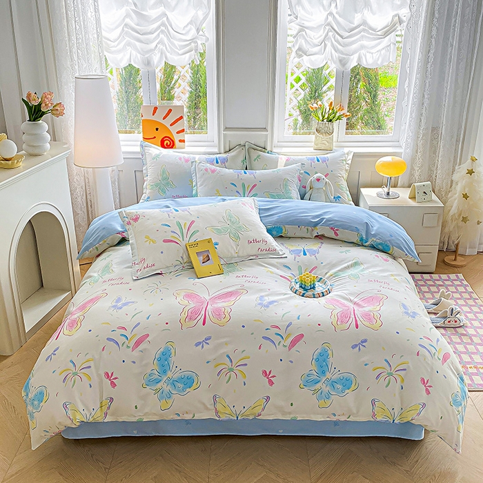 91家纺网 家纺一手货源 找家纺 （总）禧安居 2025新款高支高密活性印染全棉被套单被套（支持定制尺寸）