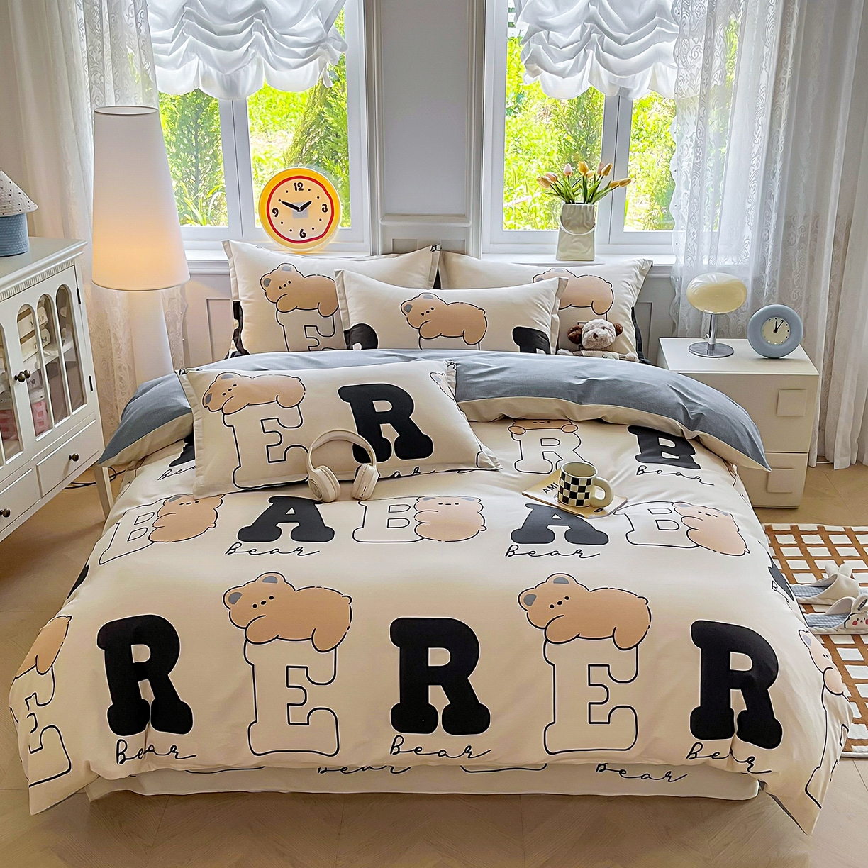 91家纺网 家纺一手货源 找家纺 （总）禧安居 2025新款高支高密活性印染全棉被套单被套（支持定制尺寸）