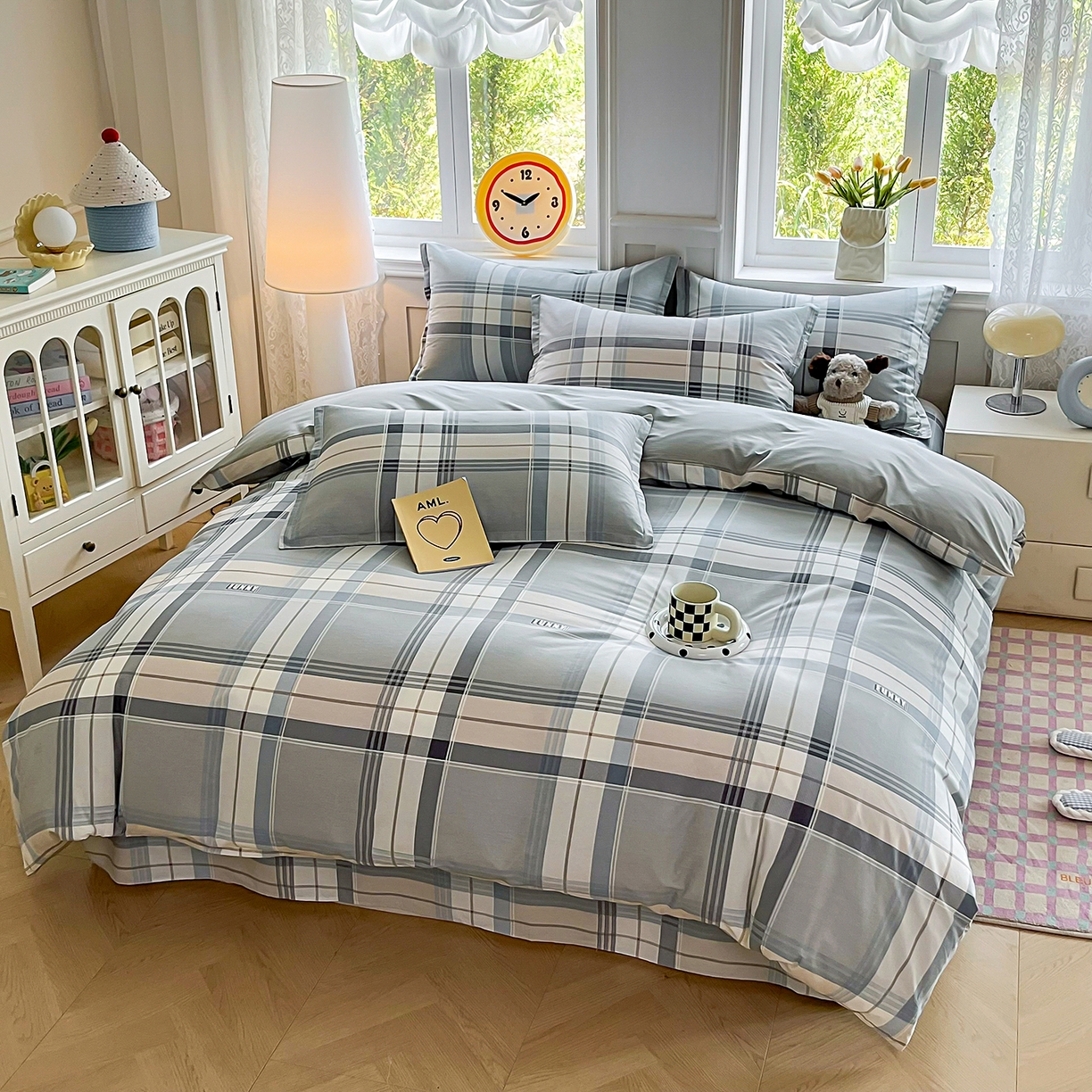 91家纺网 家纺一手货源 找家纺 （总）禧安居 2025新款高支高密活性印染全棉被套单被套（支持定制尺寸）