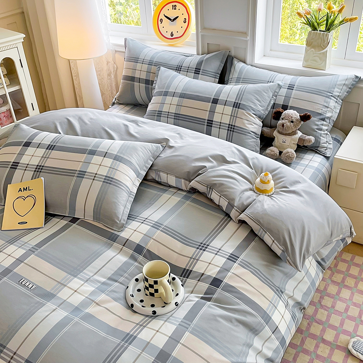 91家纺网 家纺一手货源 找家纺 （总）禧安居 2025新款高支高密活性印染全棉被套单被套（支持定制尺寸）