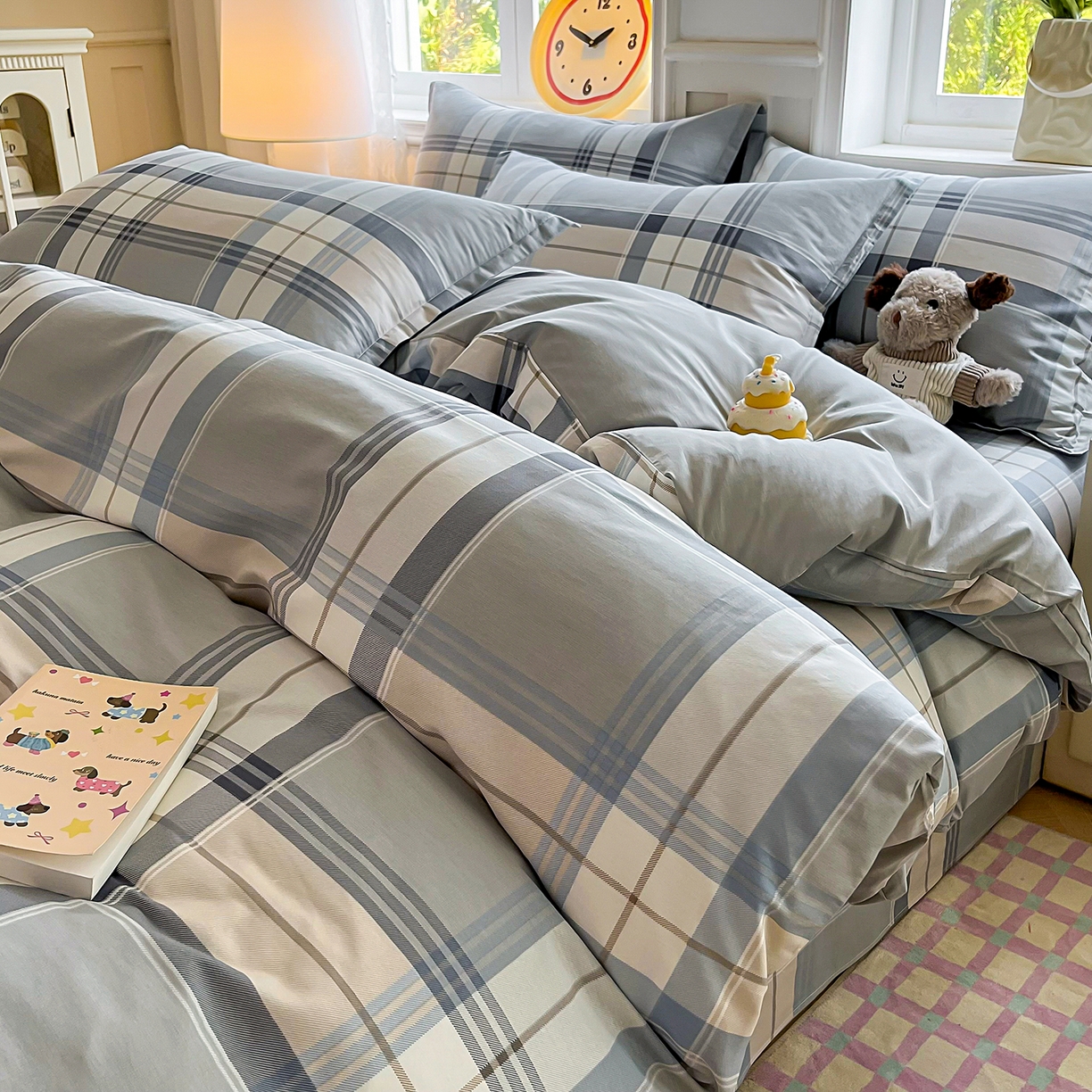 91家纺网 家纺一手货源 找家纺 （总）禧安居 2025新款高支高密活性印染全棉被套单被套（支持定制尺寸）