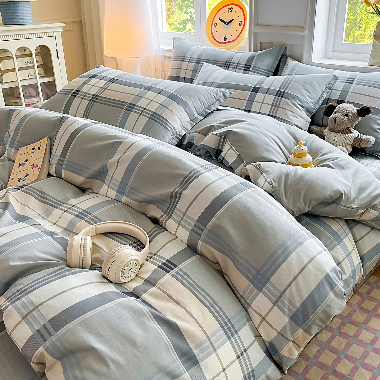 91家纺网 家纺一手货源 找家纺 （总）禧安居 2025新款高支高密活性印染全棉被套单被套（支持定制尺寸）