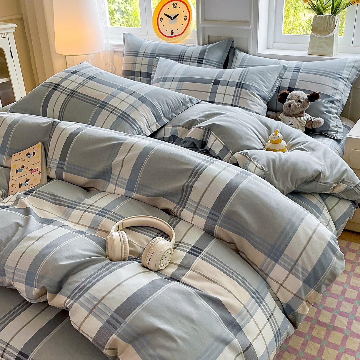 91家纺网 家纺一手货源 找家纺 （总）禧安居 2025新款高支高密活性印染全棉被套单被套（支持定制尺寸）